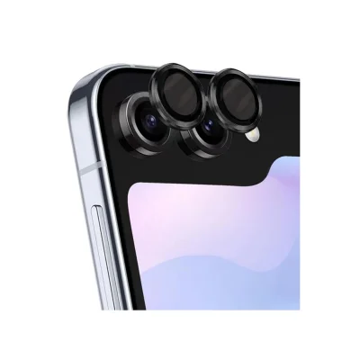 BUĞZ Samsung Galaxy Z Flip 5 Valdez Metal Kamera Lens - Siyah