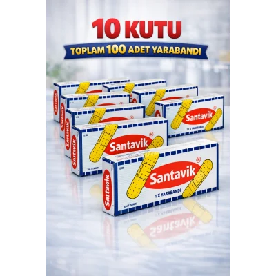 BUĞZ Santavik İlk Yardım Bandı Yara Bandı 10lu 10 Paket