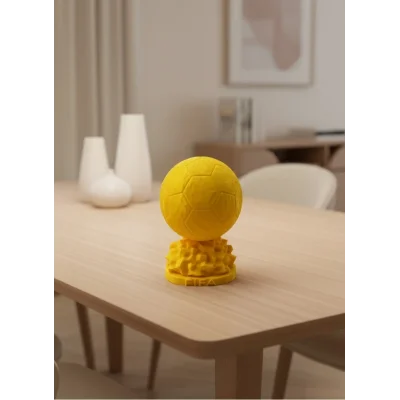 BUĞZ Sarı FIFA Topu Dekoratif Biblo 10cm Modern Masa Üstü Aksesuar