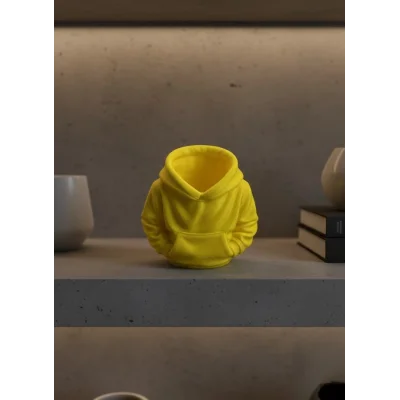 BUĞZ Sarı Hoodie Kalemlik 10x10 cm Masa Üstü Düzenleyici