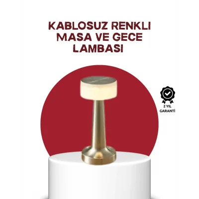 BUĞZ Şarj Edilebilir LED Masa Lambası USB Girişli, Metal Yapı