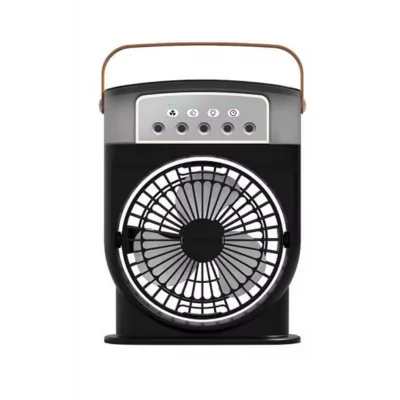 BUĞZ Şarjlı 600 Ml Su Hazneli Taşınabilir Masaüstü Vanilatör  Güçlü Fan Ve 2000 Mah Pil Siyah