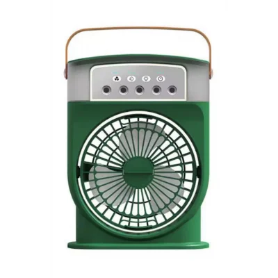 BUĞZ Şarjlı 600 Ml Su Hazneli Taşınabilir Masaüstü Vanilatör  Güçlü Fan Ve 2000 Mah Pil Yeşil