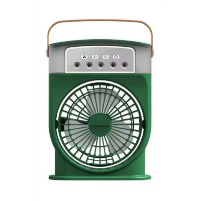 BUĞZ Şarjlı 600 Ml Su Hazneli Taşınabilir Masaüstü Vanilatör  Güçlü Fan Ve 2000 Mah Pil Yeşil