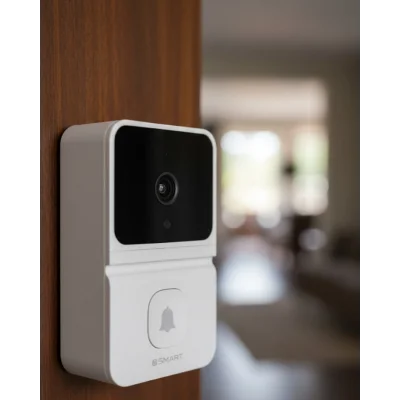 BUĞZ Şarjlı Akıllı Kapı Zili 85° Geniş Açı Mobil Bildirimli