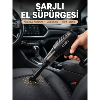 BUĞZ Şarjlı Araç İçi El Süpürgesi ve Hava Pompası