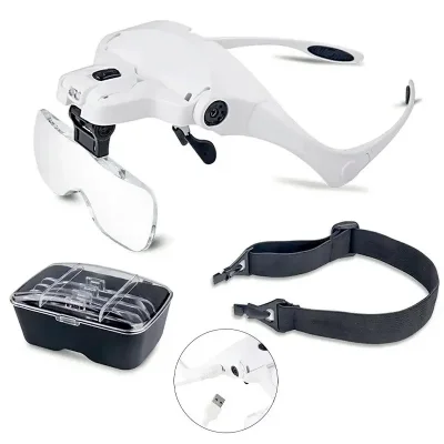 BUĞZ Şarjlı Gözlük Büyüteç Çalışma Büyüteci 5 Lensli 9892b2c - BUĞZ