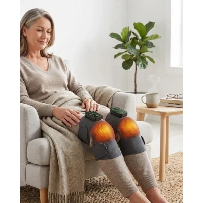 BUĞZ Şarjlı Isıtmalı Diz Omuz Masaj Bandı Titreşimli Eklem Masaj Cihazı 2li Paket