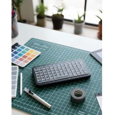 BUĞZ Şarjlı Kablosuz Mini RGB Klavye Uzun Pil Ömürlü