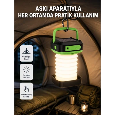BUĞZ Şarjlı LED Lamba – Dokunmatik Sensörlü, 3 Kademeli Parlaklık