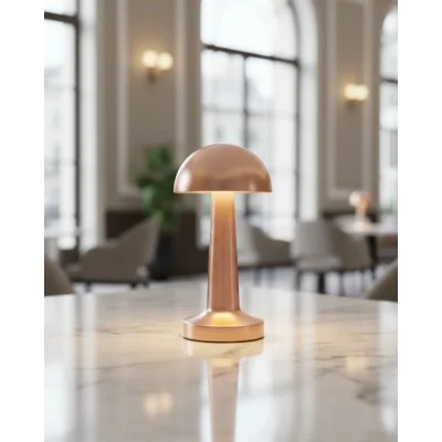 BUĞZ Şarjlı LED Masa Lambası 3 Kademe Dokunmatik Bronz Modern Tasarım