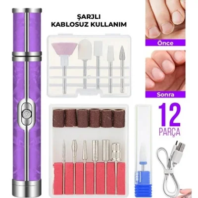 BUĞZ Şarjlı Manikür Pedikür Tırnak Bakım Seti