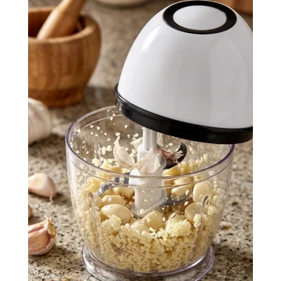 BUĞZ Şarjlı Mini Mutfak Doğrayıcı 450 ML Sebze Sarımsak Soğan Doğrayıcı