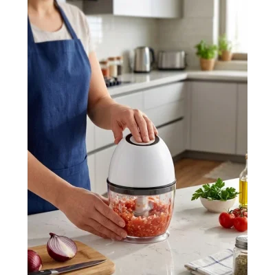 BUĞZ Şarjlı Mutfak Doğrayıcı 450 ML Sebze ve Sarımsak Doğrayıcı