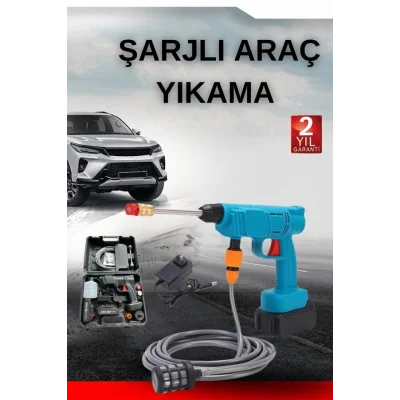 BUĞZ Şarjlı Oto Yıkama, Bahçe Sulama Tabancası Makinesi Yüksek Basınçlı - BUĞZ