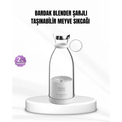 BUĞZ Şarjlı Portatif Blender – Gıda Sınıfı Malzeme, 10 Kullanımlık Pil, Mini Boy ve Hafif Tasarım