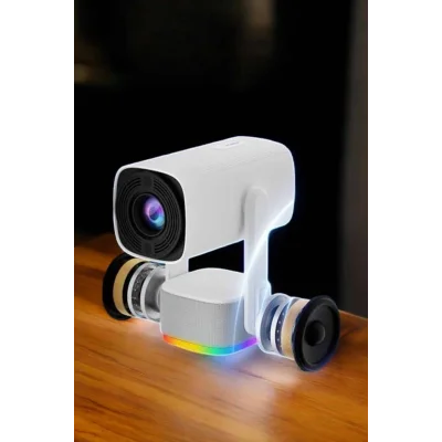 BUĞZ Şarjlı Projeksiyon Oyun Sinema Projektörü 4K HD Görüntü Kaliteli - BUĞZ