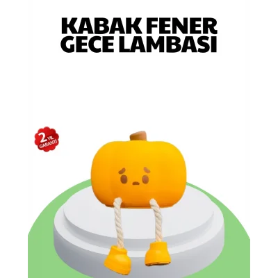 BUĞZ Şarjlı Pumpkin LED Masa Lambası Zamanlayıcılı Dokunmatik