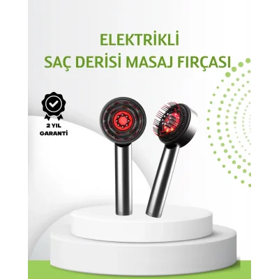 BUĞZ Şarjlı Saç Derisi Masaj Cihazı Kırmızı Işık ve 3D Tarak Dişli