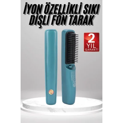 BUĞZ Şarjlı Saç Düzleştirici Tarak İyon Özellikli Sıkı Dişli Elektriklenme Karşıtı