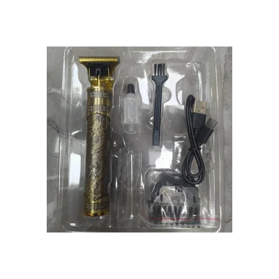 BUĞZ Şarjlı sakal tıraş makinesi kuru kullanım altın renk 1-3 başlık 2 yıl garantili - 50 Hz Frekans