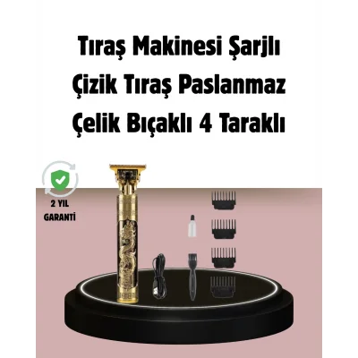  Şarjlı Titanyum Bıçaklı Saç Kesme Makinesi