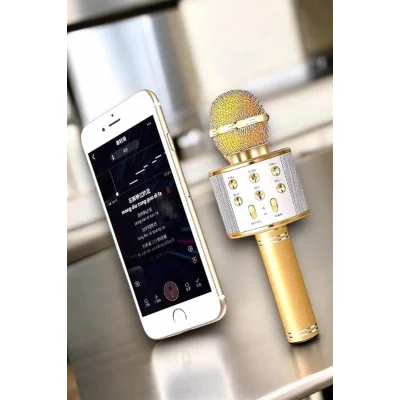  Şarjlı ve Uzun Pil Ömürlü Karaoke Mikrofon USB Bellek Destekli, Profesyonel Ses