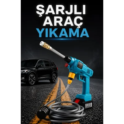 BUĞZ Şarjlı Ve Yüksek Basınçlı Oto Yıkama Makinesi Ve Sulama Tabancası Bahçe Yıkama Makinesi