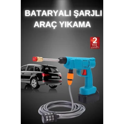  Şarjlı Ve Yüksek Basınçlı Oto Yıkama Makinesi Ve Sulama Tabancası Bahçe Yıkama Makinesi
