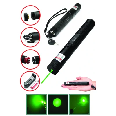 BUĞZ Şarjlı Yeşil Lazer Pointer 100 Mw Bx40