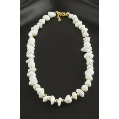 BUĞZ Sedef Kırık Doğaltaş Kolye