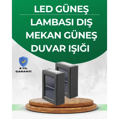 BUĞZ Şeffaf Abajurlu Duvar Tipi Solar Işık