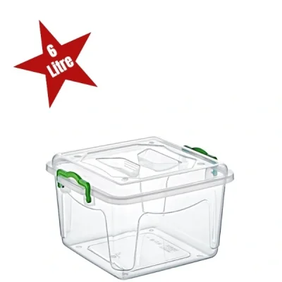BUĞZ Şeffaf Saklama Kutusu 6 Litre