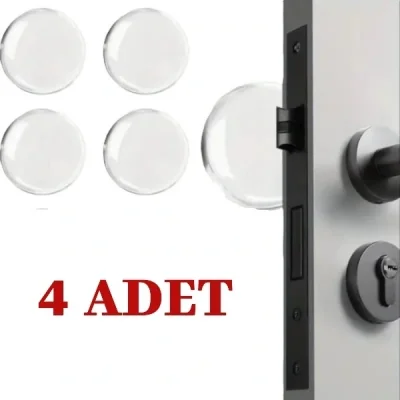 BUĞZ Şeffaf Silikon Mobilya Ve Kapı Durdurucu Darbe Pedi 4lü Set