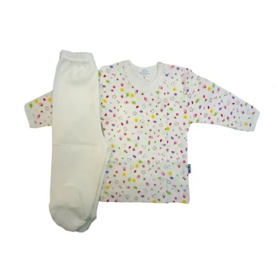 BUĞZ Sema Baby Bebek Pijama Takımı 0-3 Ay - Krem