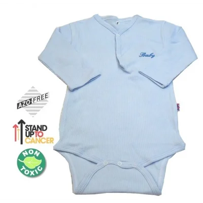 BUĞZ Sema Baby Uzun Kol Kaşkorse Badi (Body) - Mavi  12-18 Ay