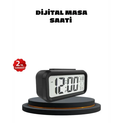 BUĞZ Sensörlü Dijital Masa Saati Alarm ve Sıcaklık Göstergeli