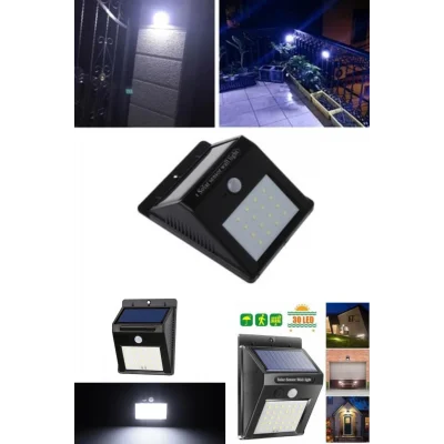 BUĞZ Sensörlü Solar Duvar Lambası 20 Ledli
