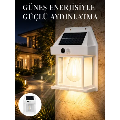 BUĞZ Sensörlü Solar Led Dış Duvar Aydınlatma Yeni Nesil