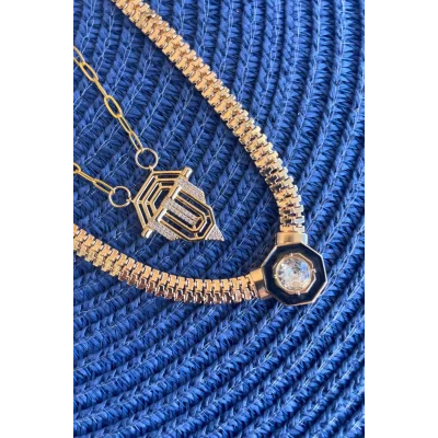 BUĞZ Serenay 2li Çelik Kolye – Kimler Geldi Kimler Geçti -BUĞZ