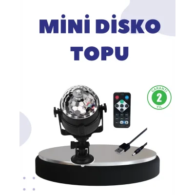  Ses Duyarlı Mini Disko Küre Lamba