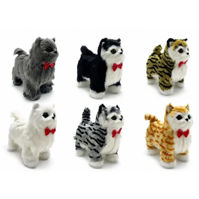 BUĞZ Sesli Hareketli Yürüyen Peluş Kedi Alk3389