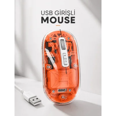 BUĞZ Sessiz Kablosuz USB Girişli Mouse Fare Yüksek Performanslı