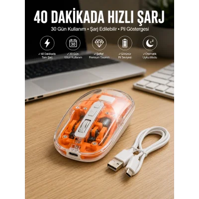 BUĞZ Sessiz Kablosuz USB Girişli Mouse Fare Yüksek Performanslı Yeni Nesil