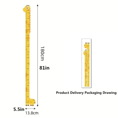 BUĞZ Sevimli Sarı Zürafa   Yeşil Dinazor   Deniz Kızı   Roket  Ağaç Boy Ölçüsü Sticker