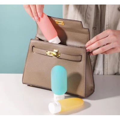 BUĞZ Seyahat Tipi Doldurulabilir Krem Şampuan Kutusu 3 lü Set