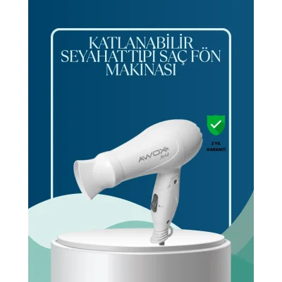 BUĞZ Seyahat Uyumlu Saç Kurutma Makinesi Hafif ve Kompakt