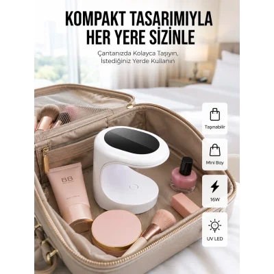 BUĞZ Seyehat Tipi Mini Oje Kurutucu Ultraviole Mor Işık Protez Tırnak Kurutucu