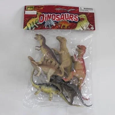  SH-9001-Vardem Poşetli 6Pcs 8 İnch  Çiftlik Hayvan ve Dinozor Set