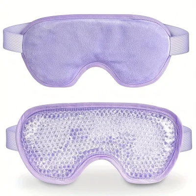 BUĞZ Sıcak Ve Soğuk Boncuklu Buz Jeli Terapi Göz Maskesi (Mor)